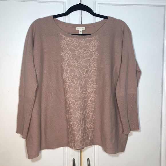 Garnet Hill Anthropologie Cashmere Sweater - Picture 1 of 6
